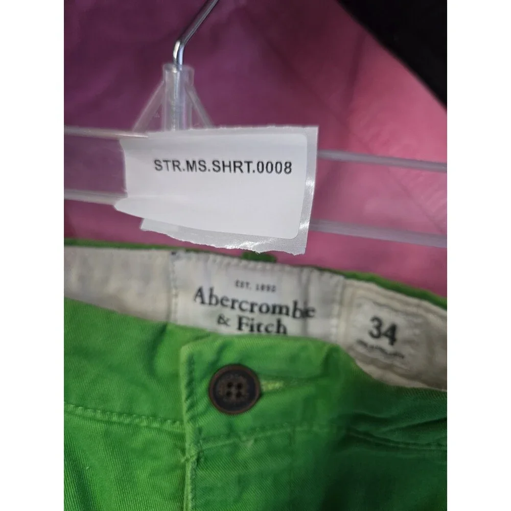 Abercrombie And Fitch Green Mens Shorts Size 34